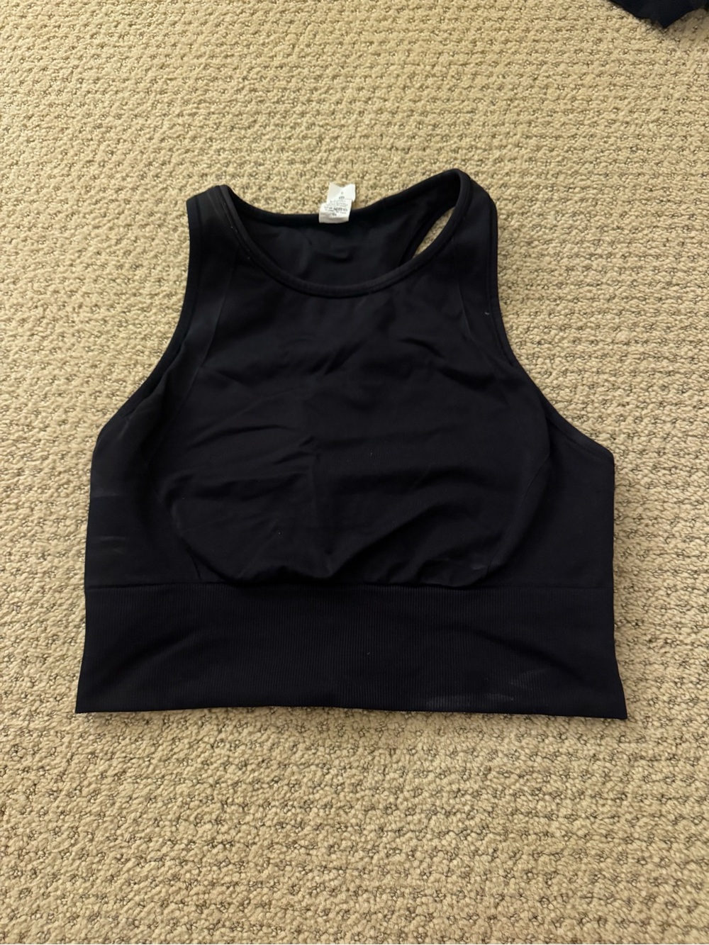 Lululemon Black Seamless High Neck Sports Bra